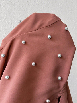 Prive Blusa Con Mangas Farol Y Cuello Anudado Con Cuentas