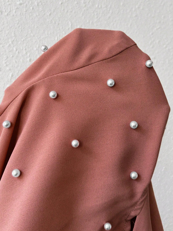 Prive Blusa Con Mangas Farol Y Cuello Anudado Con Cuentas