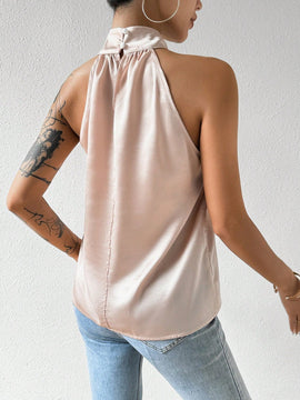 Essnce Camisa Sin Mangas Halterneck Para Mujer
