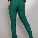 SXY Pantalones Anchos Con Dobladillo Con Abertura