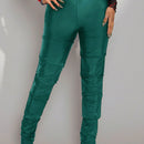 SXY Pantalones Anchos Con Dobladillo Con Abertura