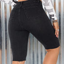 Shorts Vaqueros Ajustados Lavados