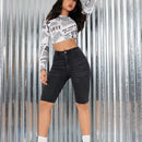 Shorts Vaqueros Ajustados Lavados