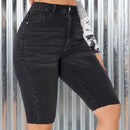 Shorts Vaqueros Ajustados Lavados