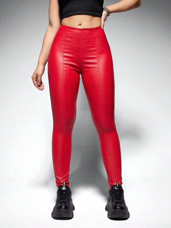 EZwear Pantalones ajustados solidos casuales y simples para mujeres