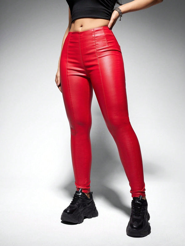 EZwear Pantalones ajustados solidos casuales y simples para mujeres