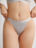 Tangas De Tanga De Canale Con Detalle De Letras Y Cinta Jacquard Para Mujer