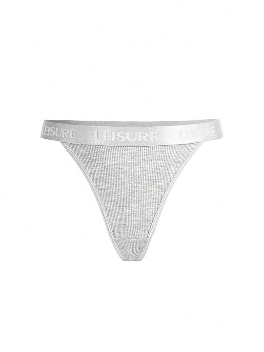 Tangas De Tanga De Canale Con Detalle De Letras Y Cinta Jacquard Para Mujer