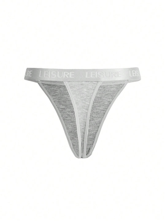 Tangas De Tanga De Canale Con Detalle De Letras Y Cinta Jacquard Para Mujer