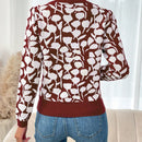 LUNE Sueter De Cuello Redondo Con Estampado Para Mujeres