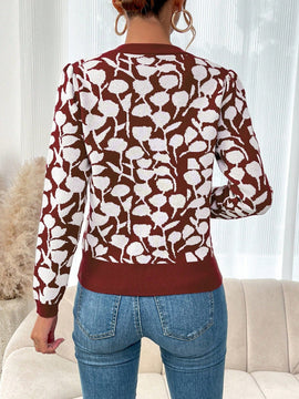 LUNE Sueter De Cuello Redondo Con Estampado Para Mujeres