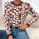 LUNE Sueter De Cuello Redondo Con Estampado Para Mujeres
