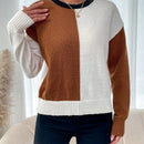 LUNE Sudadera Casual De Cuello Redondo De Color Contrastante
