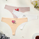 Tangas Femeninas Con Estampado De Letras Y Corazones