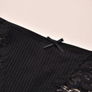 3 piezas Ropa interior comoda y transpirable para mujeres, tanga sexy con encaje y lazo