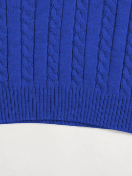 EZwear Chaleco De Punto Con Trenzas Para Mujer