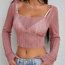 EZwear Sweater Transpirable De Cuello Cuadrado Para Mujer
