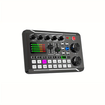 ROMOSON Mezclador de Audio Profesional, Carga USB, Estudio de Podcast Todo en Uno con Efectos de DJ y Cambiador de Voz, Compatible con PC/Smartphone para Transmisión, Juegos, Batería de Litio ≤36V