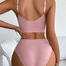 Conjunto De Ropa Interior Sin Costuras Para Mujeres, Color Loto Rosa