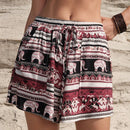 BohoFeels Shorts Estampados Estilo Vacacional Con Bolsillos Diagonales