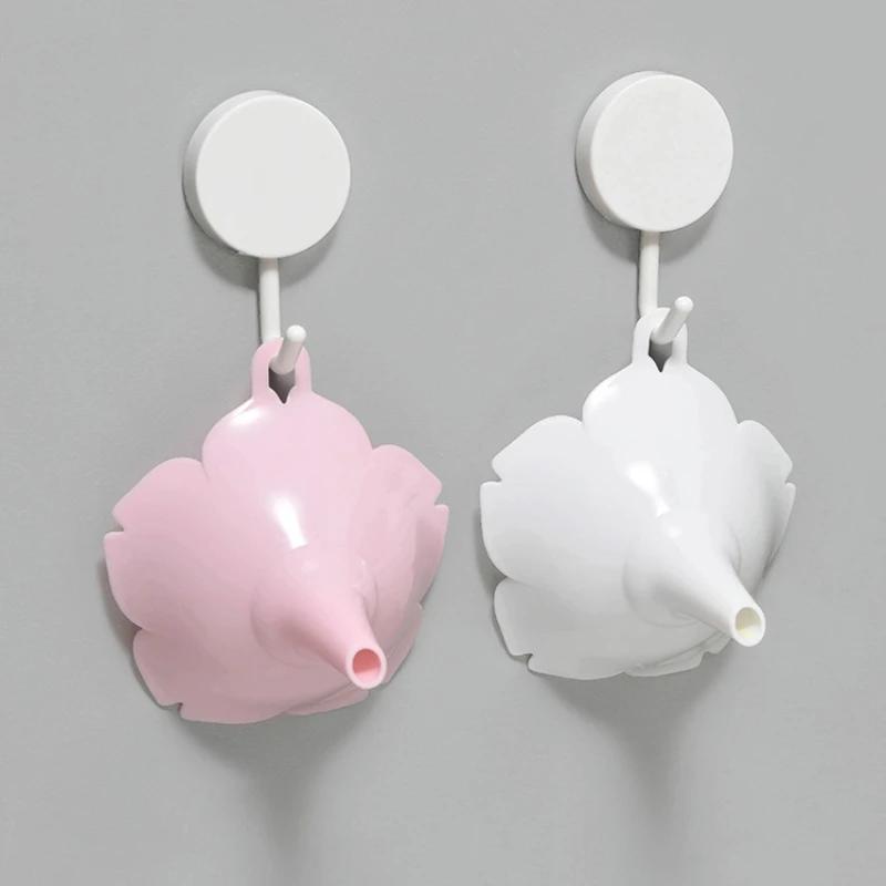 Embudo de Cocina de Flor de Cerezo - Plástico Duradero y Fácil de Limpiar para Aceite de Oliva y Condimentos, Incluye Gancho de Almacenamiento - Blanco/Rosa