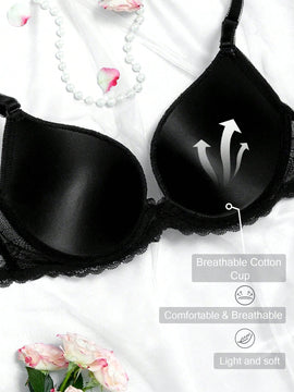 Sosten De Encaje Con Aros Para Mujeres