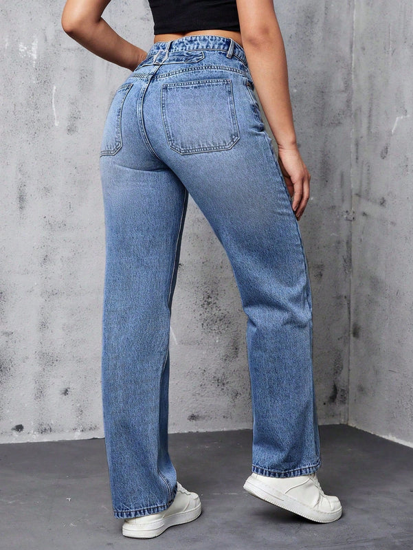 Jeans Rectos Lavados