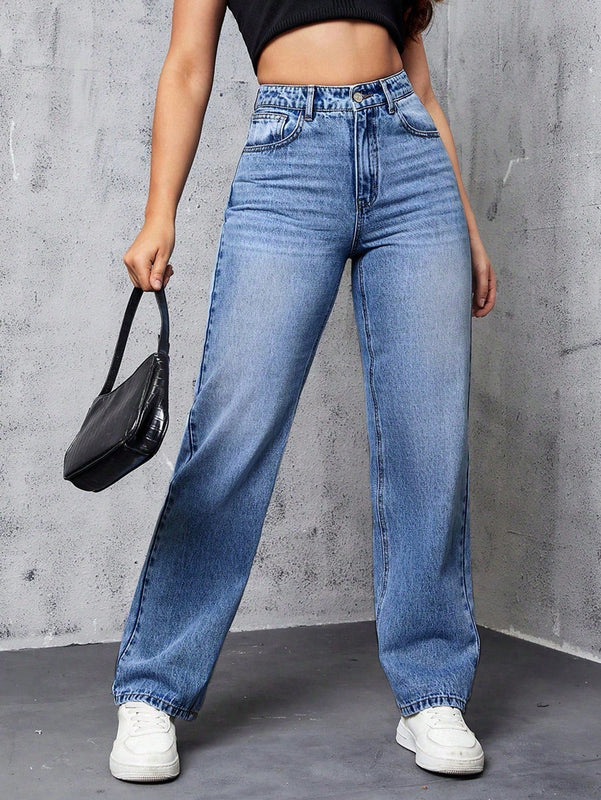 Jeans Rectos Lavados