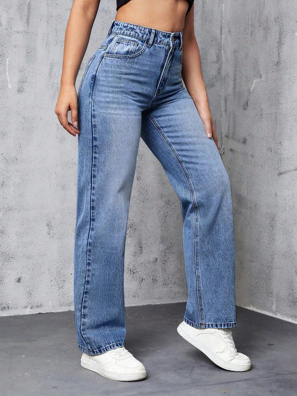 Jeans Rectos Lavados