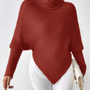 Essnce Sueter De Manga Murcielago Con Cuello Alto De Color Solido