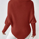 Essnce Sueter De Manga Murcielago Con Cuello Alto De Color Solido