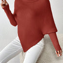 Essnce Sueter De Manga Murcielago Con Cuello Alto De Color Solido