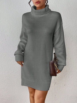 Clasi Jersey Largo De Cuello Alto Y Manga Larga Para Mujer