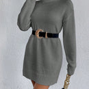 Clasi Jersey Largo De Cuello Alto Y Manga Larga Para Mujer