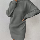 Clasi Jersey Largo De Cuello Alto Y Manga Larga Para Mujer