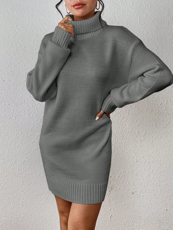 Clasi Jersey Largo De Cuello Alto Y Manga Larga Para Mujer