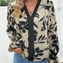 EMERY ROSE Blusa De Manga Con Volantes Y Estampado Floral