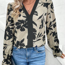 EMERY ROSE Blusa De Manga Con Volantes Y Estampado Floral