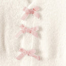 Romwe kawaii cardigan con lazo y contraste de color para mujer