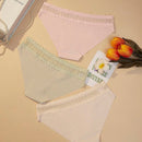 Tangas Acanaladas Para Mujer En Forma De Triangulo (3 Piezas / Set)