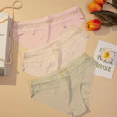 Tangas Acanaladas Para Mujer En Forma De Triangulo (3 Piezas / Set)
