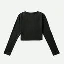 EZwear Camiseta crop con estampado de motocicleta y letra