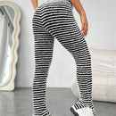 EZwear Pantalones Con Costura Lateral Y Dobladillo Con Abertura