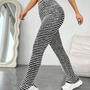 EZwear Pantalones Con Costura Lateral Y Dobladillo Con Abertura