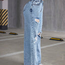 ICON Jeans Rectos Con Detalles Desgastados