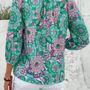 LUNE Camisa Con Estampado Floral Y Cintura Con Lazo En El Cuello