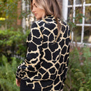 Clasi Blusa con estampado escote drapeado