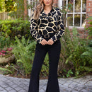Clasi Blusa con estampado escote drapeado