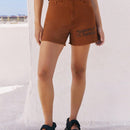 GAWX Shorts en mezclilla con estampado de letra