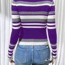 Essnce Jersey Delgado Con Bloques De Color Y Rayas